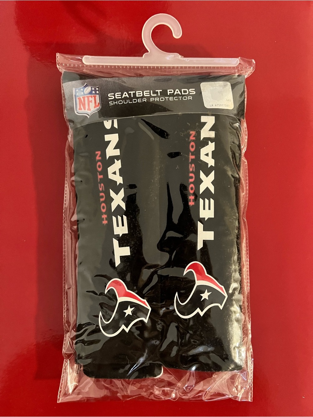 NFL Houston Texans Black Seatbelt Pads
